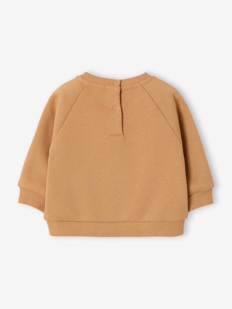 Baby sweater met lange mouwen marineblauw+okergeel - vertbaudet enfant 