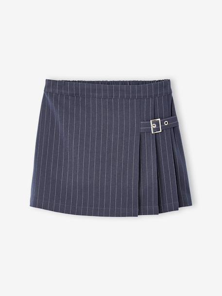 Geplooide skort voor meisjes JONEN antraciet+marineblauw - vertbaudet enfant 