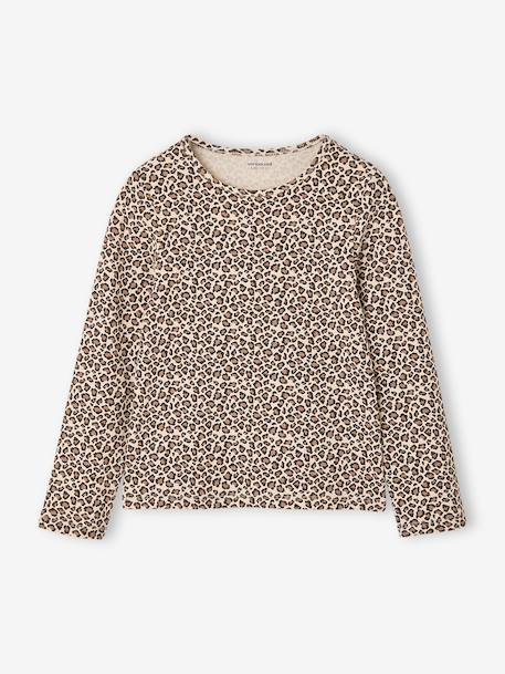Set van 3 meisjes T-shirts met lange mouwen ecru+inktblauw+vanille - vertbaudet enfant 