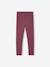 Set van 2 leggings gevoerd met fleece mesh voor meisjes antraciet+pruim - vertbaudet enfant 