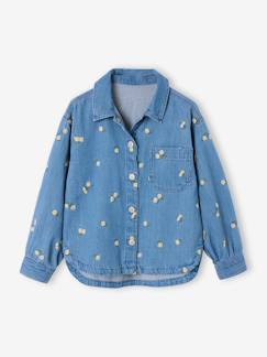 -Geborduurde spijkerblouse voor meisjes