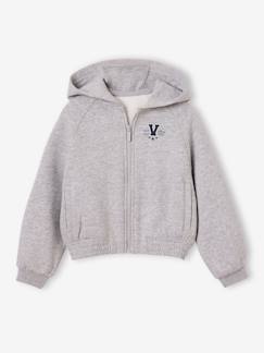 -Meisjessweatvest met capuchon