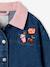 Denim meisjesjas met ribkraag middenblauw - vertbaudet enfant 