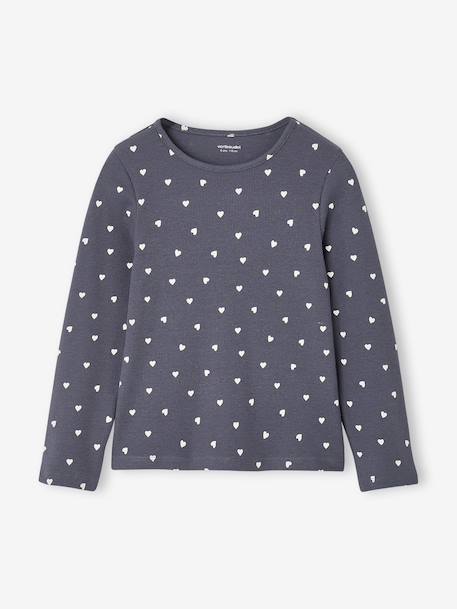 Set van 3 meisjes T-shirts met lange mouwen ecru+inktblauw+vanille - vertbaudet enfant 