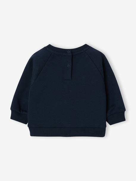 Baby sweater met lange mouwen marineblauw+okergeel - vertbaudet enfant 