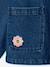 Denim meisjesjas met ribkraag middenblauw - vertbaudet enfant 