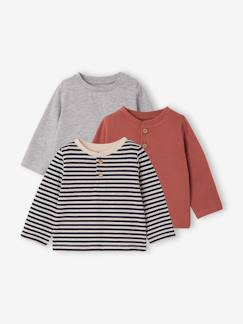 - Set van 3 T-shirts Basics van biokatoen baby