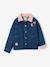 Denim meisjesjas met ribkraag middenblauw - vertbaudet enfant 
