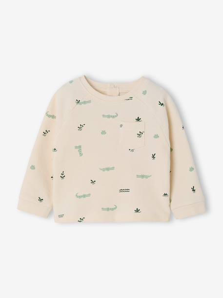 Babyjongens T-shirt met lange mouwen grijsblauw+vanille - vertbaudet enfant 