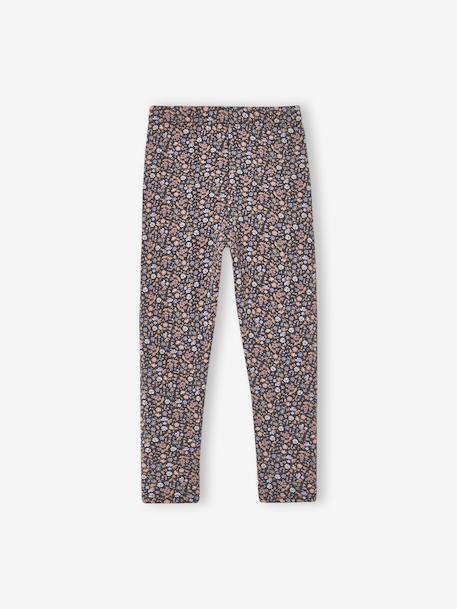 Meisjeslegging met fleecevoering Bruin met print+donkergrijs+grijs, bedrukt+inktblauw+rozenhout - vertbaudet enfant 
