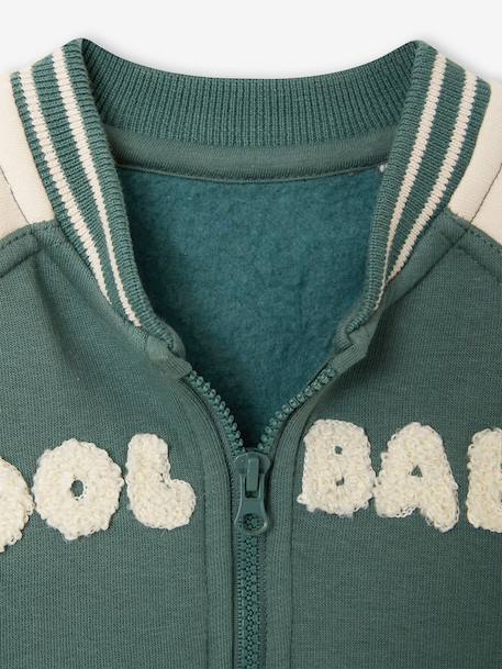 Baby jongens teddyvest met rits smaragdgroen - vertbaudet enfant 