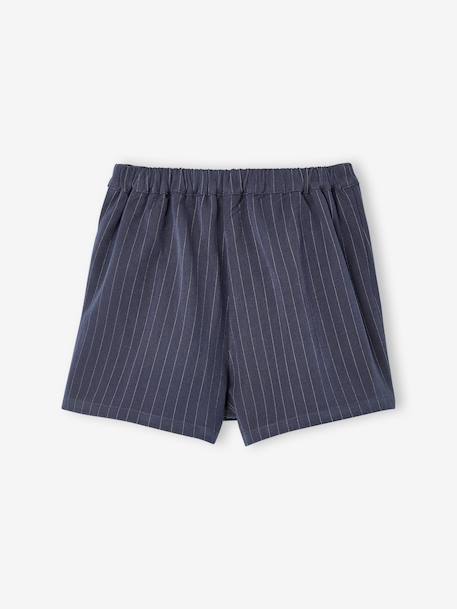 Geplooide skort voor meisjes JONEN antraciet+marineblauw - vertbaudet enfant 