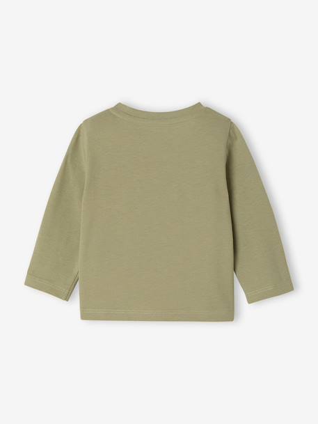 Decoratief T-shirt babyjongen blauwgroen+ecru+pistache+vanille - vertbaudet enfant 