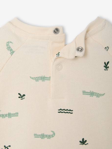Babyjongens T-shirt met lange mouwen grijsblauw+vanille - vertbaudet enfant 