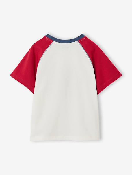 Jongens T-shirt met raglanmouwen rood - vertbaudet enfant 