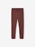 Set van 2 leggings gevoerd met fleece mesh voor meisjes antraciet+pruim - vertbaudet enfant 