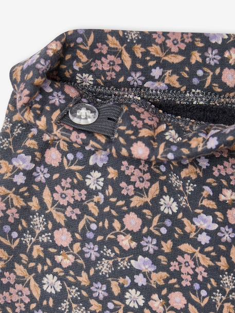 Meisjeslegging met fleecevoering Bruin met print+donkergrijs+grijs, bedrukt+inktblauw+rozenhout - vertbaudet enfant 