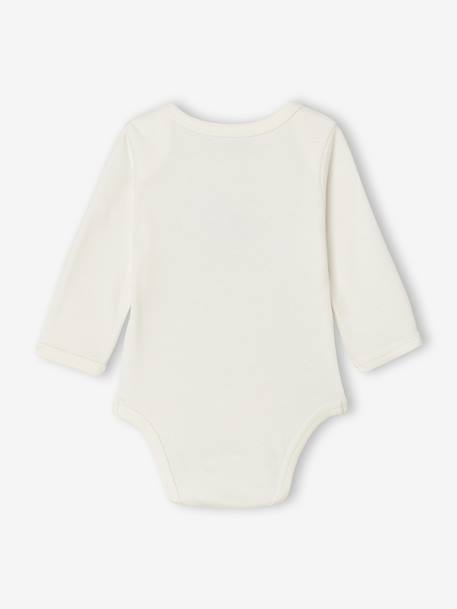 Set van 3 babyrompers met lange mouwen hazelnoot - vertbaudet enfant 