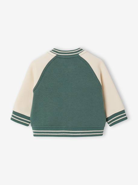 Baby jongens teddyvest met rits smaragdgroen - vertbaudet enfant 