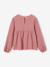 Meisjesblouse met lange mouwen ecru+rouge - vertbaudet enfant 