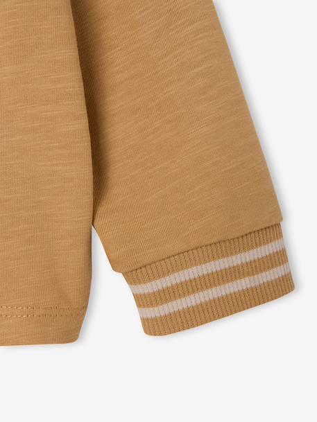 T-shirt met capuchon lange mouwen okergeel - vertbaudet enfant 