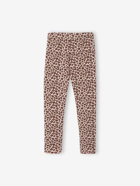 Meisjeslegging met fleecevoering Bruin met print+donkergrijs+grijs, bedrukt+inktblauw+rozenhout - vertbaudet enfant 
