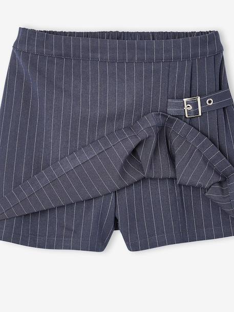 Geplooide skort voor meisjes JONEN antraciet+marineblauw - vertbaudet enfant 