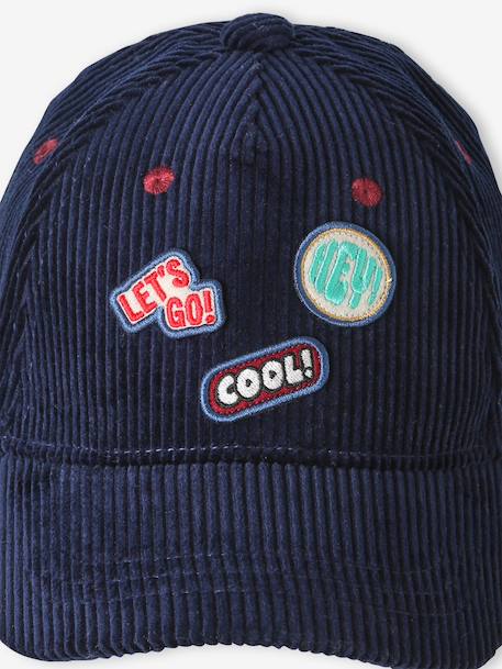 Jongenspet van corduroy marineblauw - vertbaudet enfant 