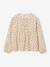 Meisjesblouse met lange mouwen ecru+rouge - vertbaudet enfant 