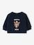 Baby sweater met lange mouwen marineblauw+okergeel - vertbaudet enfant 