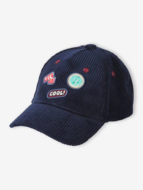 Jongenspet van corduroy marineblauw - vertbaudet enfant 