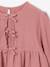 Meisjesblouse met lange mouwen ecru+rouge - vertbaudet enfant 
