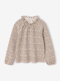- T-shirt met ruches en elastische kraag voor meisjes