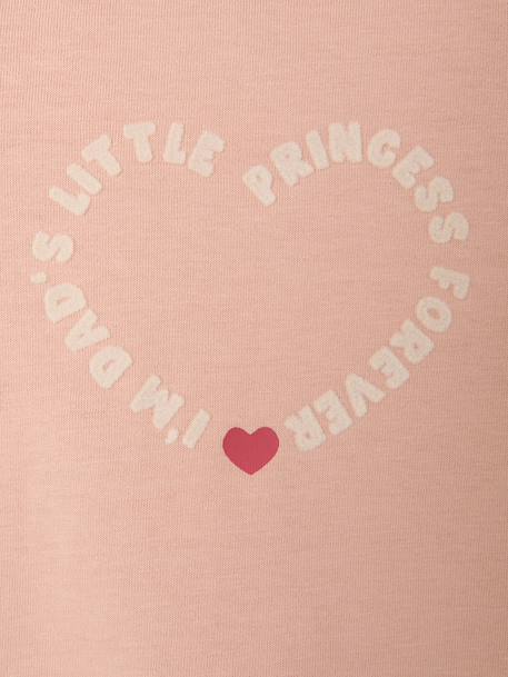 Babyshirt met lange mouwen en print roze (poederkleur)+vanille - vertbaudet enfant 