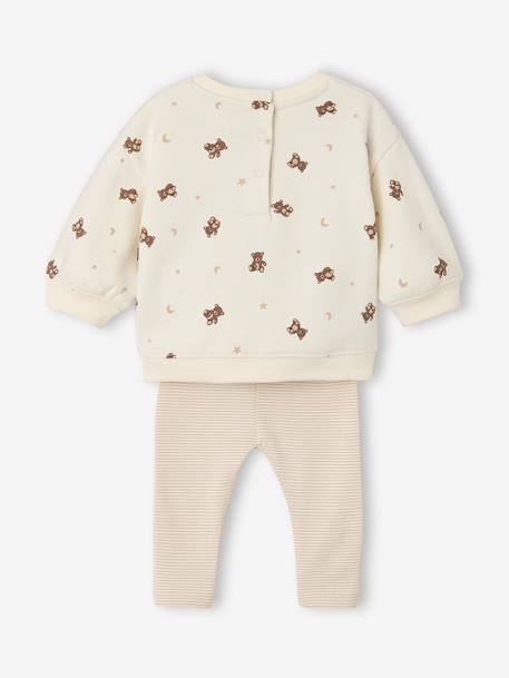 2-delige babyset met sweater en broek ecru - vertbaudet enfant 