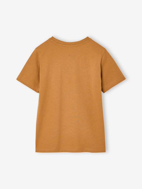 Set van 3 T-shirt met korte mouwen amandelgroen+karamel+marineblauw+pecannoot+petrolblauw+saliegroen - vertbaudet enfant 