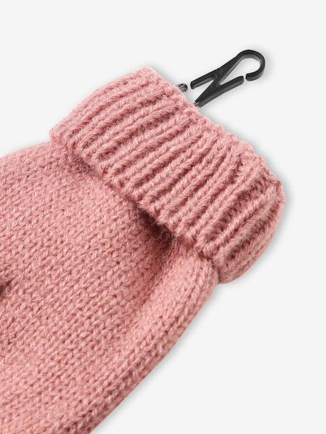 3-delige meisjesset met muts, colsjaal, wanten rozen - vertbaudet enfant 