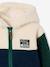 Sherpavest met capuchon jongen dennen+middenblauw - vertbaudet enfant 