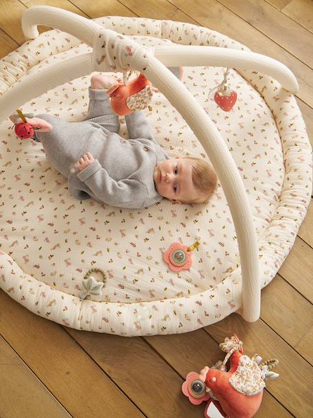 Meegroei speelmat met bogen en rand BABYLON beige+rood+sinaasappel+wit - vertbaudet enfant 