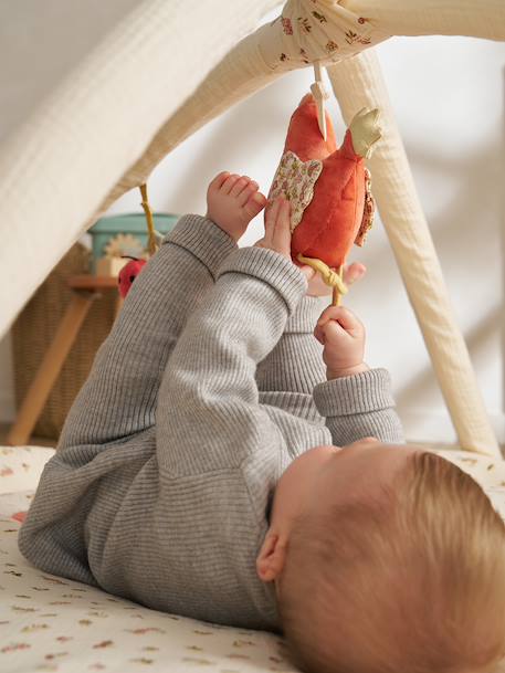 Meegroei speelmat met bogen en rand BABYLON beige+rood+sinaasappel+wit - vertbaudet enfant 