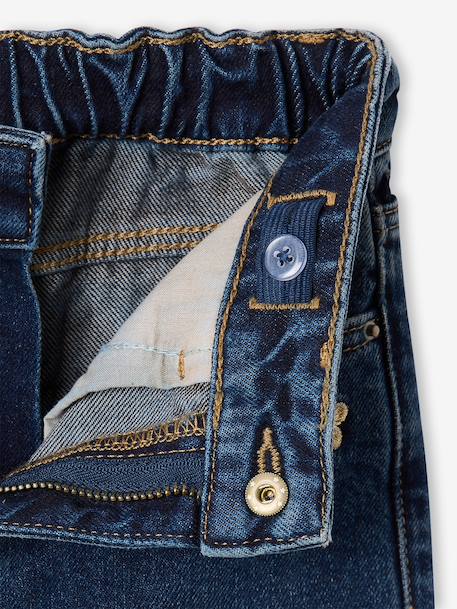 Wijde meisjesjeans blauw+denimgrijs+gebleekt denim+middenblauw+ongewassen denim+stone+zwart denim - vertbaudet enfant 