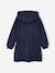 Korte sweatjurk met capuchon meisje gemêleerd grijs+groen+marineblauw - vertbaudet enfant 