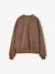 Meisjessweater met print chocoladebruin+grijs - vertbaudet enfant 