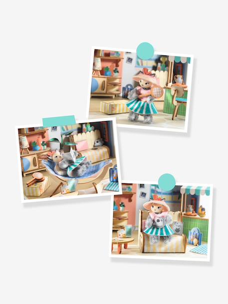 Creatieve set Mi house DJECO groen+rood+rozen - vertbaudet enfant 