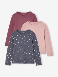 -Set van 3 meisjes T-shirts met lange mouwen