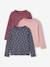 Set van 3 meisjes T-shirts met lange mouwen ecru+inktblauw+vanille - vertbaudet enfant 