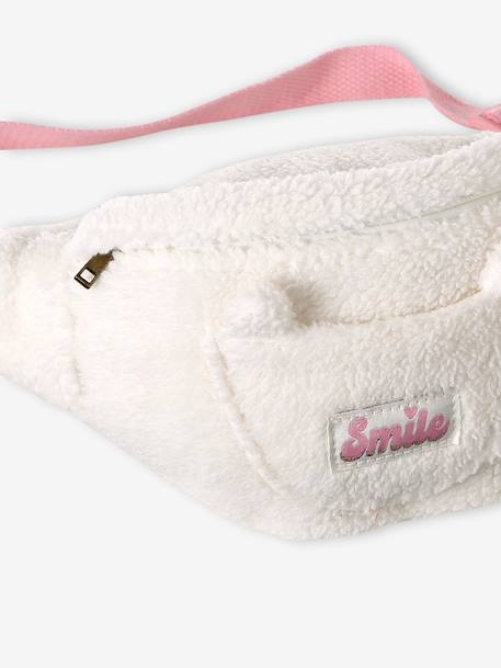 Fluwelen heuptas met kat voor meisjes bleekblauw+double stone+pruim+rouge+vanille - vertbaudet enfant 