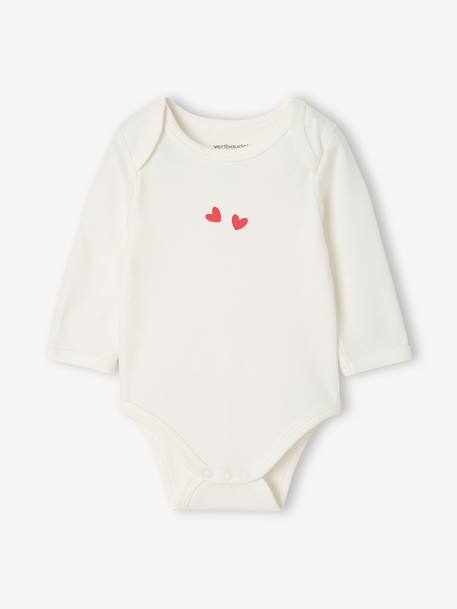 Set van 3 babybody's met lange mouwen ecru - vertbaudet enfant 