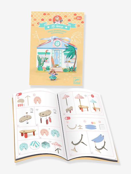 Creatieve set Mi house DJECO groen+rood+rozen - vertbaudet enfant 