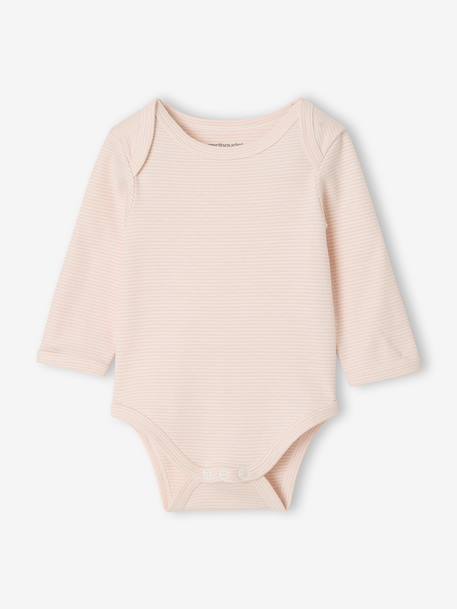 Set van 3 babybody's met lange mouwen ecru - vertbaudet enfant 